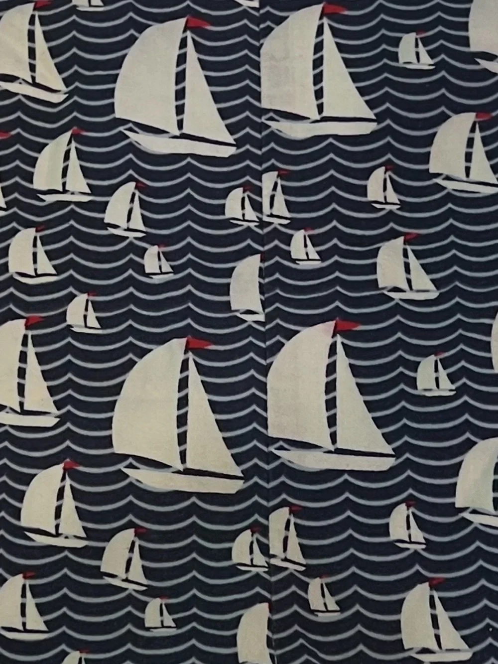 Delaney Red white and blue Sailboat Print Baby Romper Jon Jon 18M.